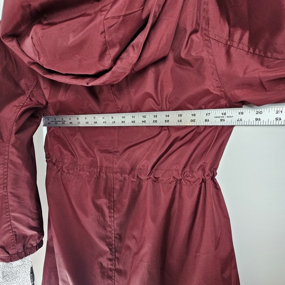 A New Day Women's Size MEDIUM Red/Burgundy Water Resistant Hooded Jacket - Picture 6 of 7